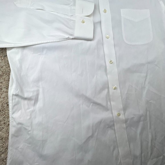Brooks Brothers Mens Long Sleeve Button Up Shirt White Slim Fit 17.5 33 Spread - Picture 14 of 15
